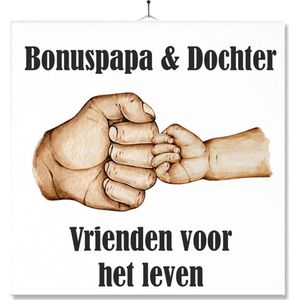 Tegel Met Opdruk | Verjaardag kado | Toilet WC | Bonuspapa & Dochter Vrienden voor het leven