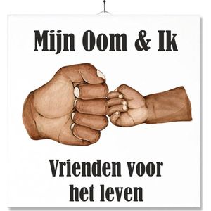 Tegel Met Opdruk | Verjaardag kado | Toilet WC | Mijn Oom & Ik Vrienden voor het leven