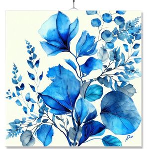Tegel Met Opdruk | Kado | Cadeau | Delfs blauwe bloemen