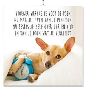 Tegel Met Opdruk | Kado | Cadeau | Vroeger werkte je voor poen