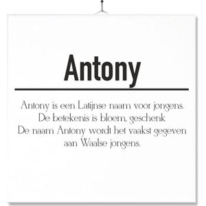 Tegel Met Opdruk | Betekenis | Kado | Cadeau | Met Naam - Antony
