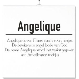 Tegel Met Opdruk | Betekenis | Kado | Cadeau | Met Naam - Angelique