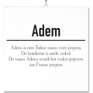 Tegel Met Opdruk | Betekenis | Kado | Cadeau | Met Naam - Adem