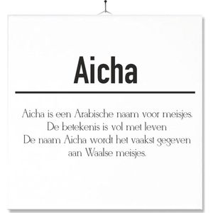 Tegel Met Opdruk | Betekenis | Kado | Cadeau | Met Naam - Aicha
