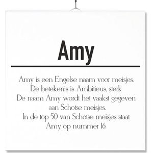 Tegel Met Opdruk | Betekenis | Kado | Cadeau | Met Naam - Amy