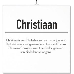 Tegel Met Opdruk | Betekenis | Kado | Cadeau | Met Naam - Christiaan