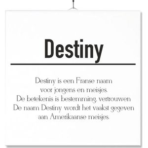 Tegel Met Opdruk | Betekenis | Kado | Cadeau | Met Naam - Destiny