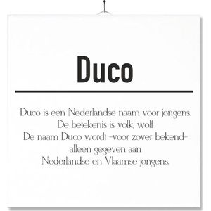 Tegel Met Opdruk | Betekenis | Kado | Cadeau | Met Naam - Duco