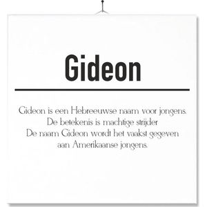 Tegel Met Opdruk | Betekenis | Kado | Cadeau | Met Naam - Gideon