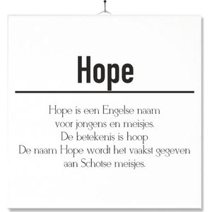 Tegel Met Opdruk | Betekenis | Kado | Cadeau | Met Naam - Hope