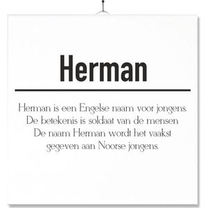 Tegel Met Opdruk | Betekenis | Kado | Cadeau | Met Naam - Herman