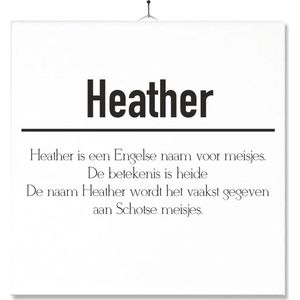 Tegel Met Opdruk | Betekenis | Kado | Cadeau | Met Naam - Heather