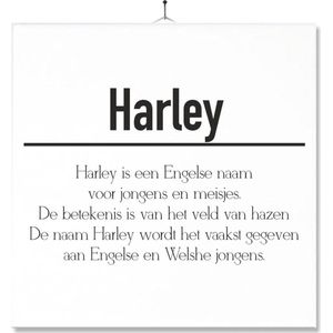 Tegel Met Opdruk | Betekenis | Kado | Cadeau | Met Naam - Harley