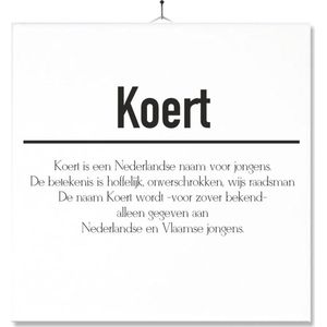Tegel Met Opdruk | Betekenis | Kado | Cadeau | Met Naam - Koert