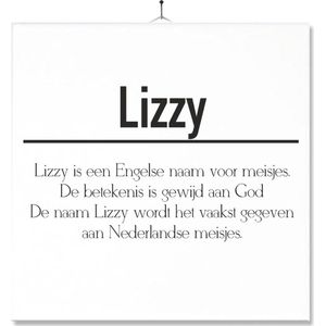 Tegel Met Opdruk | Betekenis | Kado | Cadeau | Met Naam - Lizzy