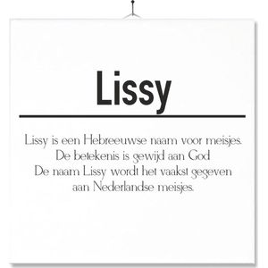 Tegel Met Opdruk | Betekenis | Kado | Cadeau | Met Naam - Lissy