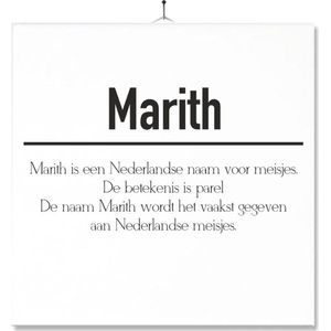 Tegel Met Opdruk | Betekenis | Kado | Cadeau | Met Naam - Marith