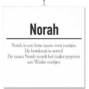 Tegel Met Opdruk | Betekenis | Kado | Cadeau | Met Naam - Norah