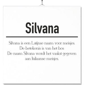 Tegel Met Opdruk | Betekenis | Kado | Cadeau | Met Naam - Silvana