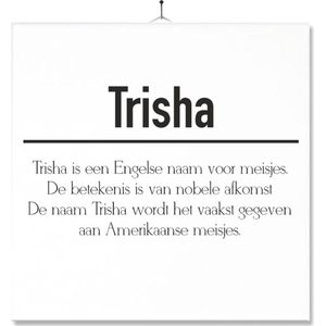 Tegel Met Opdruk | Betekenis | Kado | Cadeau | Met Naam - Trisha
