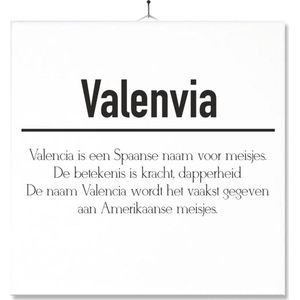 Tegel Met Opdruk | Betekenis | Kado | Cadeau | Met Naam - Valenvia