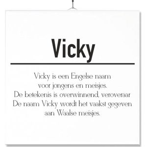 Tegel Met Opdruk | Betekenis | Kado | Cadeau | Met Naam - Vicky