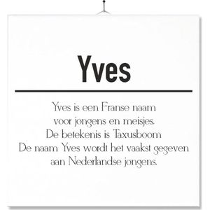 Tegel Met Opdruk | Betekenis | Kado | Cadeau | Met Naam - Yves