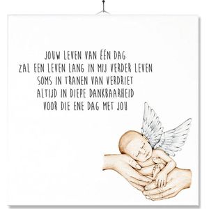 Tegel Met Opdruk | Overlijden | Kind | Verlies | Aandenken | Jouw leven van Ã©Ã©n dag