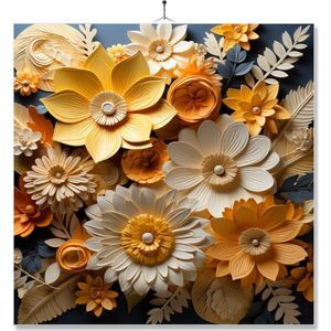Tegel Met Opdruk | Bloemen Goud