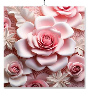 Tegel Met Opdruk | Bloemen roze
