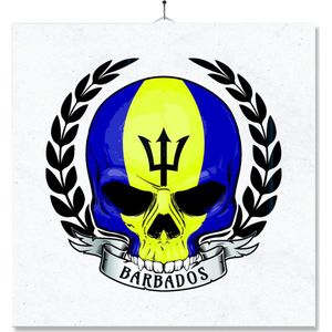 Tegel Met Opdruk | Schedel | Vlag | Barbados