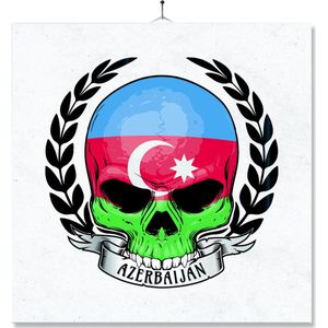 Tegel Met Opdruk | Schedel | Vlag | Azerbaijan