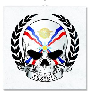 Tegel Met Opdruk | Schedel | Vlag | Assyrië