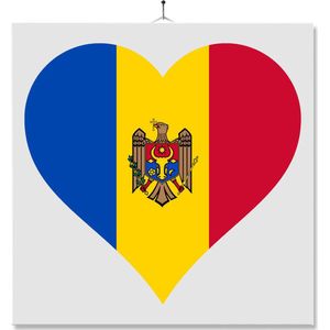 Tegel Met Opdruk | Hart | Vlag | Moldova