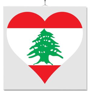 Tegel Met Opdruk | Hart | Vlag | Lebanon
