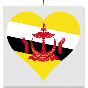 Tegel Met Opdruk | Hart | Vlag | Brunei