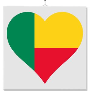 Tegel Met Opdruk | Hart | Vlag | Benin
