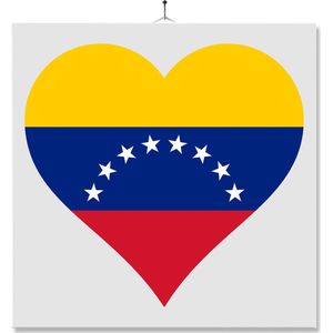 Tegel Met Opdruk | Hart | Vlag | Venezuela