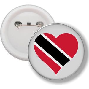 Button Met Speld - Hart Vlag Trinidad