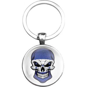 Sleutelhanger Glas - Schedel Vlag Honduras