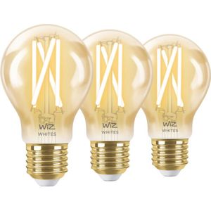 WiZ Smart Filament lamp Standaard Goud 3-pack - Warm tot Koelwit Licht - E27