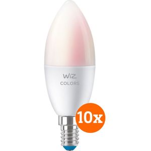 WiZ Smart Kaarslamp 10-pack - Gekleurd en Wit Licht - E14