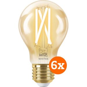 WiZ Smart Filament lamp Standaard Goud 6-pack - Warm tot Koelwit Licht - E27