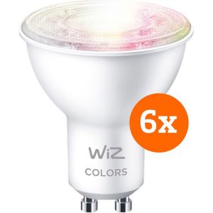 WiZ Smart Spot 6-pack - Gekleurd en Wit Licht - GU10