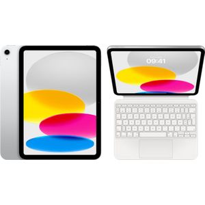 Apple iPad (2022) 10.9 inch 64GB Wifi Zilver + Magic Keyboard Folio AZERTY