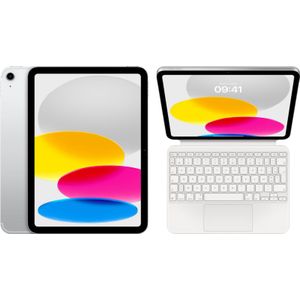 Apple iPad (2022) 10.9 inch 64GB Wifi + 5G Zilver + Magic Keyboard Folio AZERTY