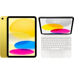 Apple iPad (2022) 10.9 inch 64GB Wifi + 5G Geel + Magic Keyboard Folio AZERTY