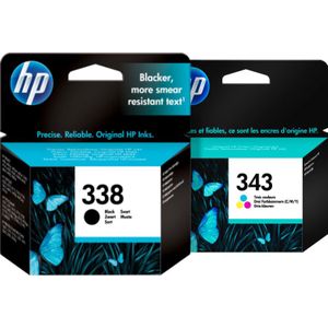 HP - 338/343 - Inktcartridge Combo Pack - Tot 480 pagina's zwart-wit en 330 pagina's kleur