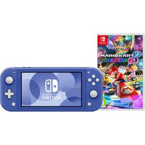Nintendo Switch Lite Blauw + Mario Kart 8 Deluxe Switch