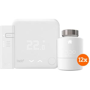 Tado Slimme Thermostaat V3+ startpakket + 12 radiatorknoppen